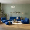 LussoVero Yellow Living Room Sofa Vacuum Compressed Couch Teddy Boucle Floor Lazy Chair Sofa Set
