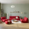 LussoVero Yellow Living Room Sofa Vacuum Compressed Couch Teddy Boucle Floor Lazy Chair Sofa Set